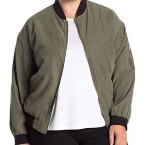 Perch by Blu Pepper Olive Green Bomber Jacket